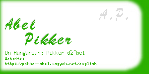 abel pikker business card